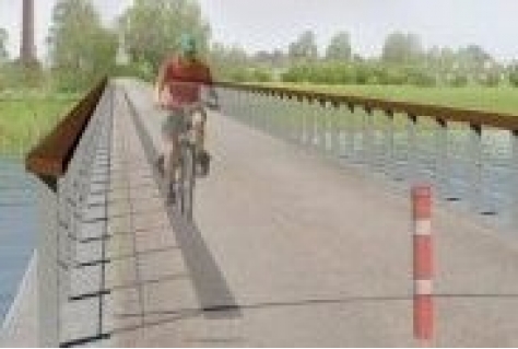 100 meter lange fiets- en voetgangersbrug Fortmond