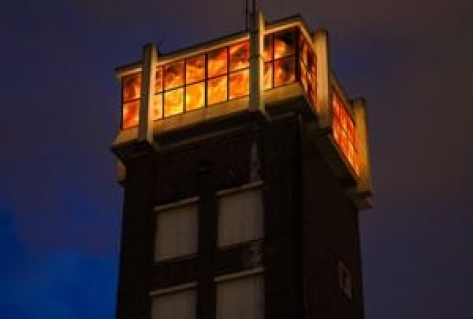 Landmark met licht in Maastricht