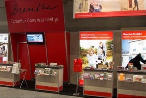 Vlak voor Vakantiebeurs de Drenthegids