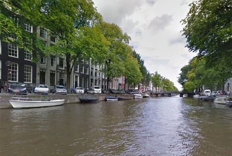 Amsterdamse grachten in Google Street View