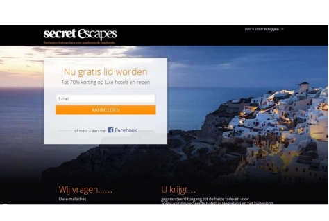 Kortingssite Secret Escapes actief in Nederland