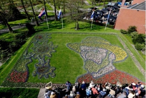 Van Gogh in Keukenhof in bloei