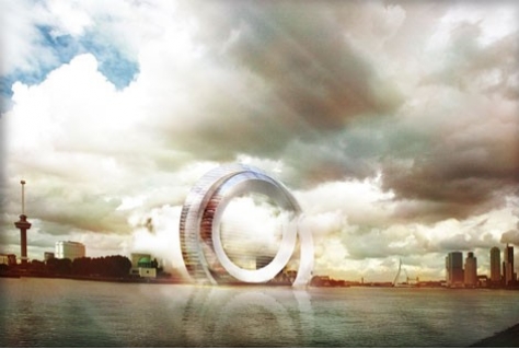 Plannen voor 175 meter Dutch Windwheel in Rotterdam