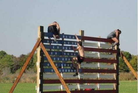 Strand gebruiken voor obstacle race