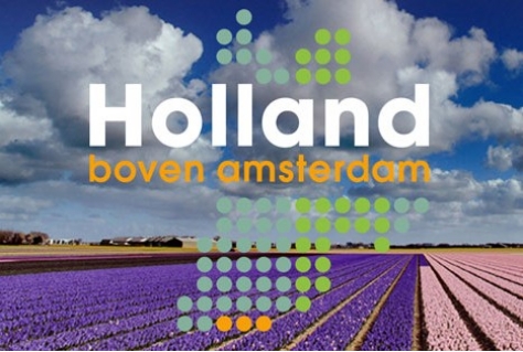 Holland boven Amsterdam