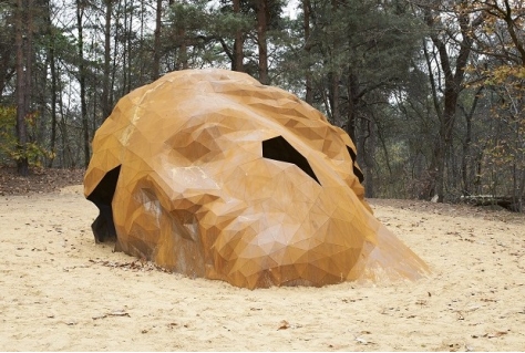 Giant sculpture als landmark in Kempense Heuvelrug