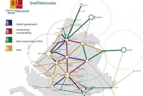 Alle steden Randstad in 2025 verbonden met snelfietsroute