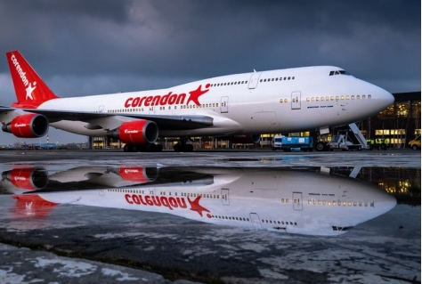 Boeing van Corendon halverwege