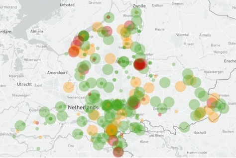 Actuele drukmeter voor Gelderland