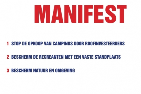 Manifest tegen het opkopen van vakantieparken