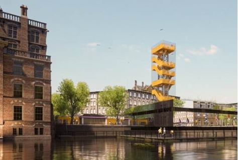 Uitkijktoren over renovatie Binnenhof