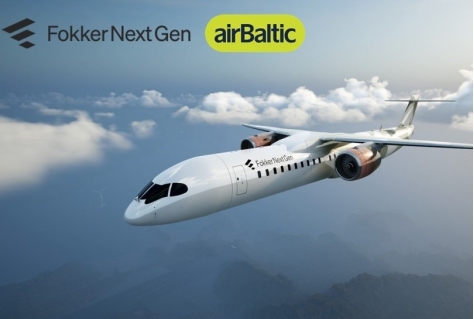 Fokker Next Gen en airBaltic ontwikkelen samen commercieel vliegtuig op waterstof