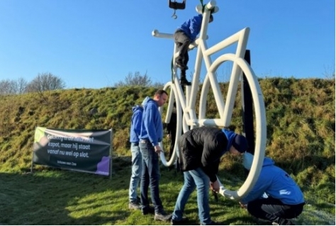 Witte fiets Veluwe aan Zee weer terug