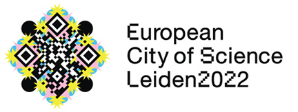 In het logo zit ook de qr-code naar het programma van European City of Science.