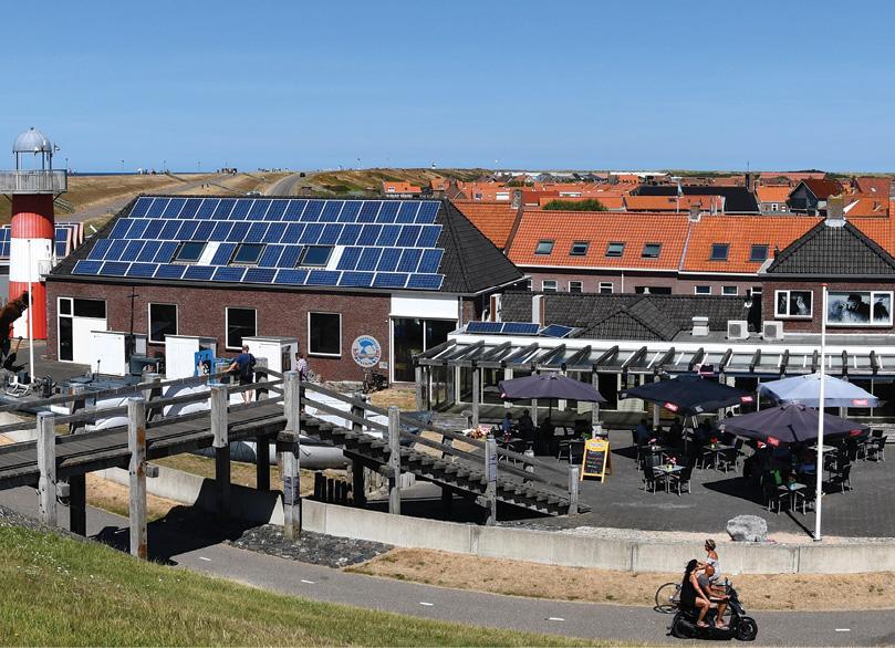 Panoramafoto van het Polderhuis in Westkapelle.