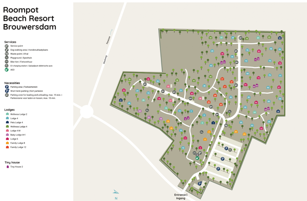 Plattegrond Roompot Beach Resort Brouwersdam.